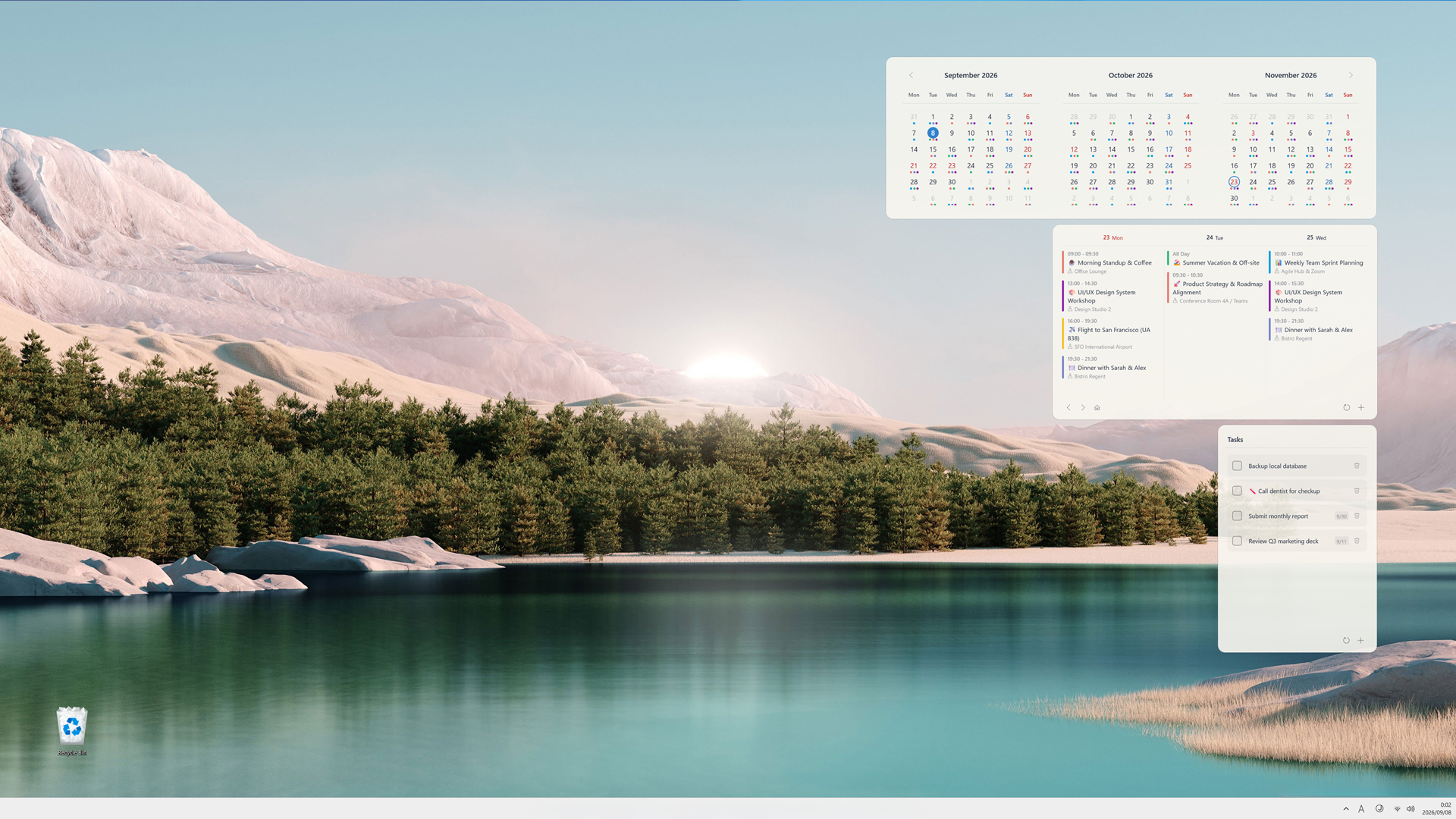 Nature Landscape with 3-Month View