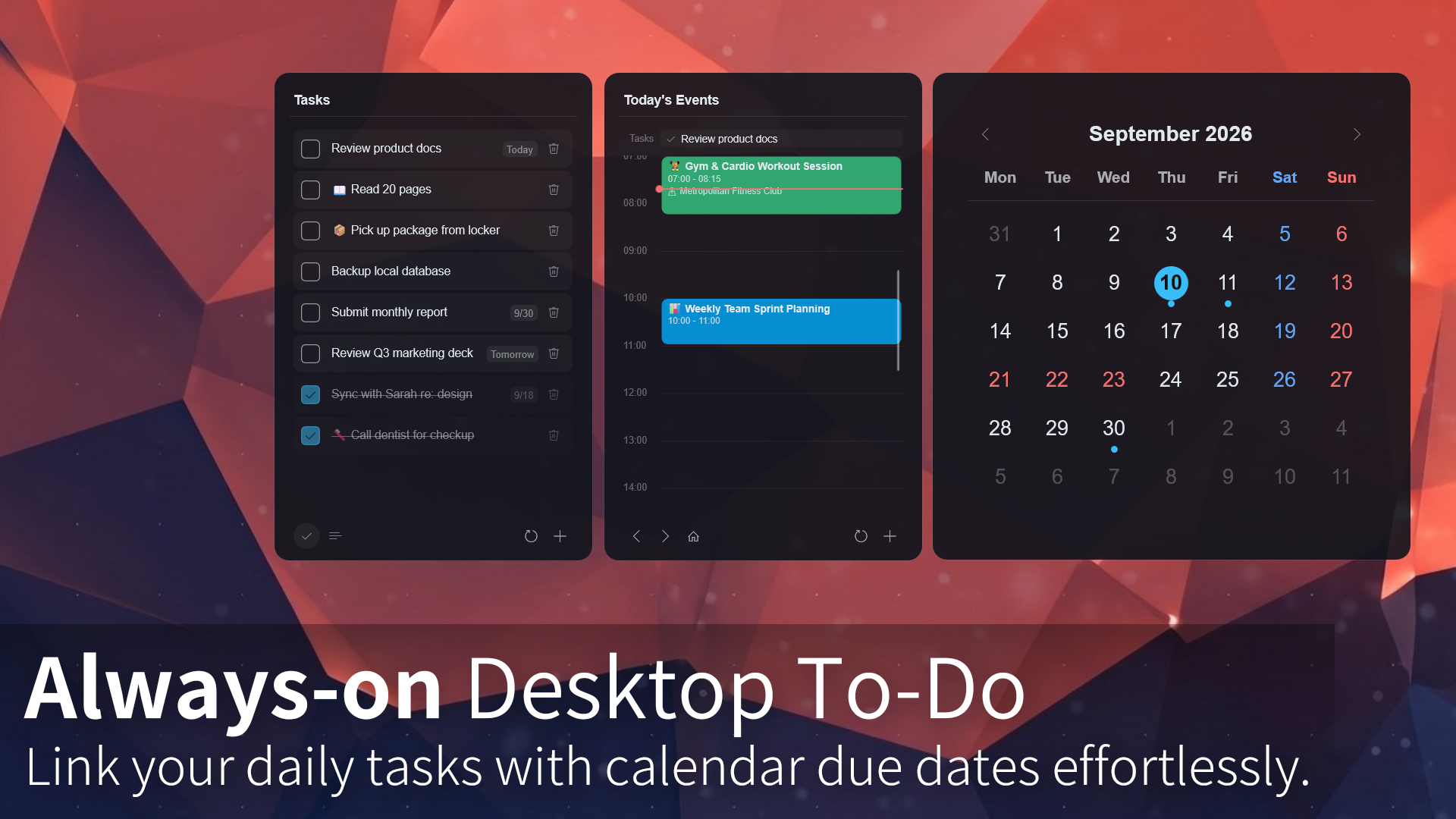 Always-on Desktop To-Do